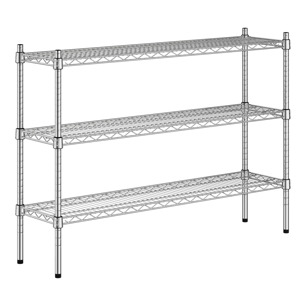 Regency 12" x 48" x 34" NSF Chrome 3-Shelf Kit