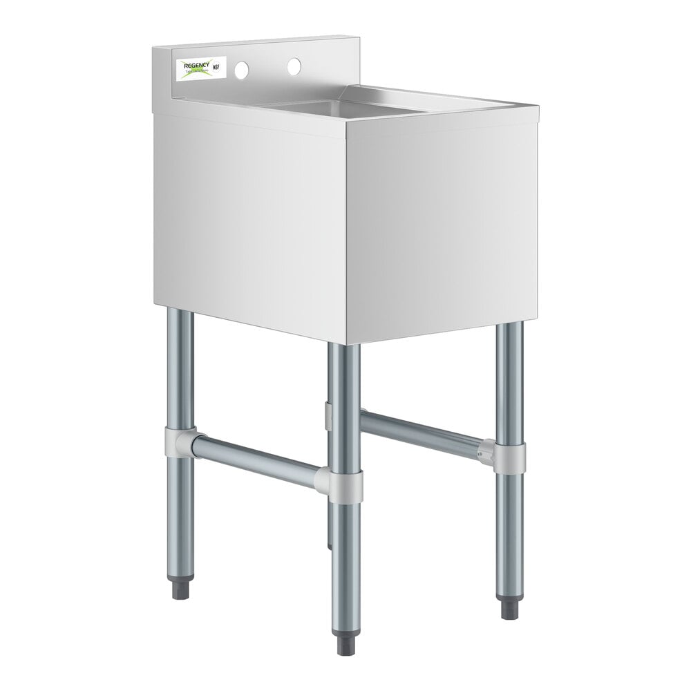 Regency 1 Bowl Underbar Dump Sink - 14 1/2" x 18 3/4"