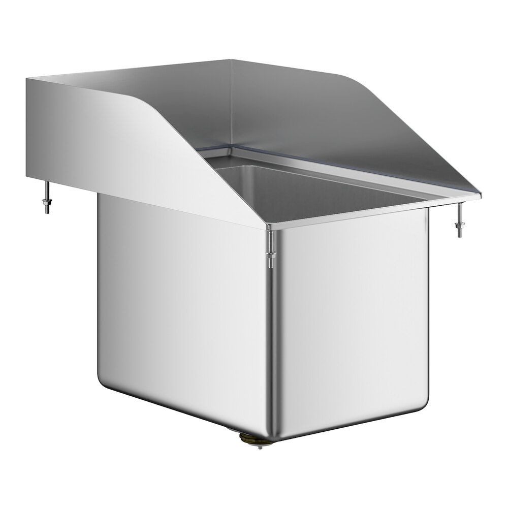 Regency 10" x 14" x 10" 16-Gauge Stainless Steel One Compartment Drop-In Sink with Side Splashes