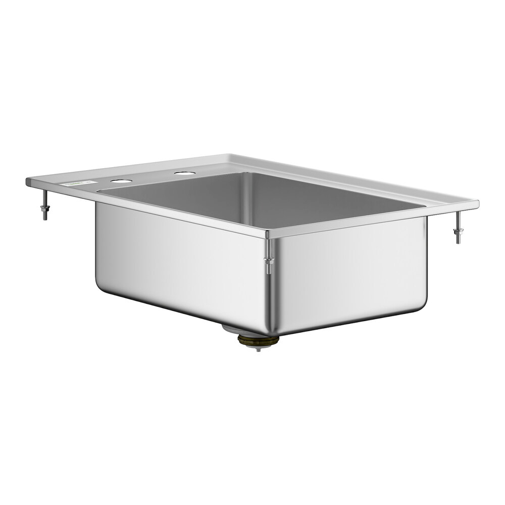 Regency 10" x 14" x 5" 16-Gauge Stainless Steel One Compartment Drop-In Sink