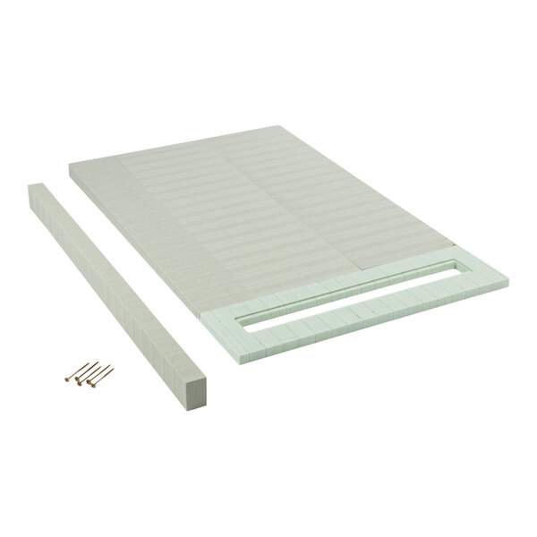 QuickDrain by Oatey SLPAN32-SWO ShowerLine 64" x 32" Pre-Sloped PET Shower Pan for Side Outlet Showers