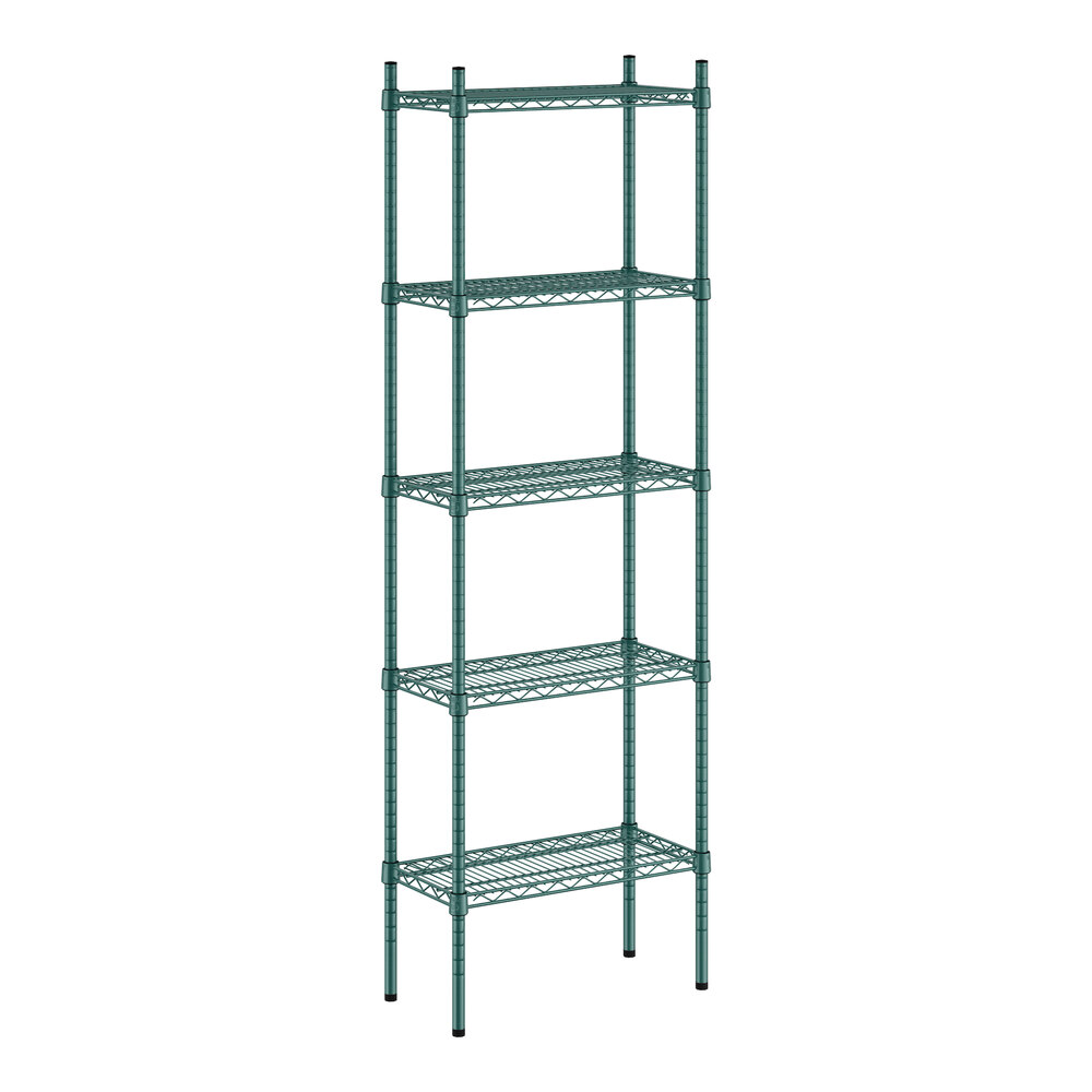 Regency 12" x 24" x 74" NSF Green Epoxy 5-Shelf Kit