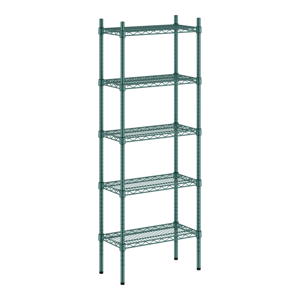 Regency 12" x 24" x 64" NSF Green Epoxy 5-Shelf Kit