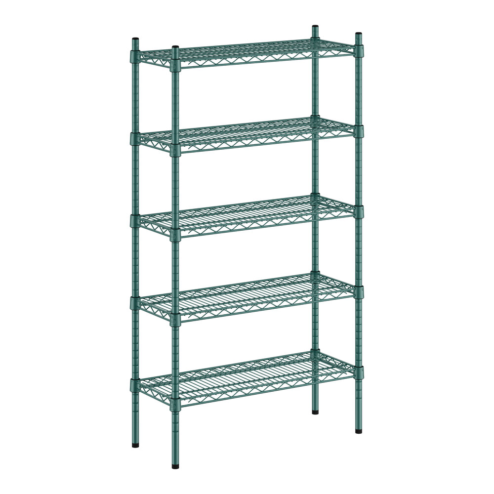 Regency 12" x 30" x 54" NSF Green Epoxy 5-Shelf Kit