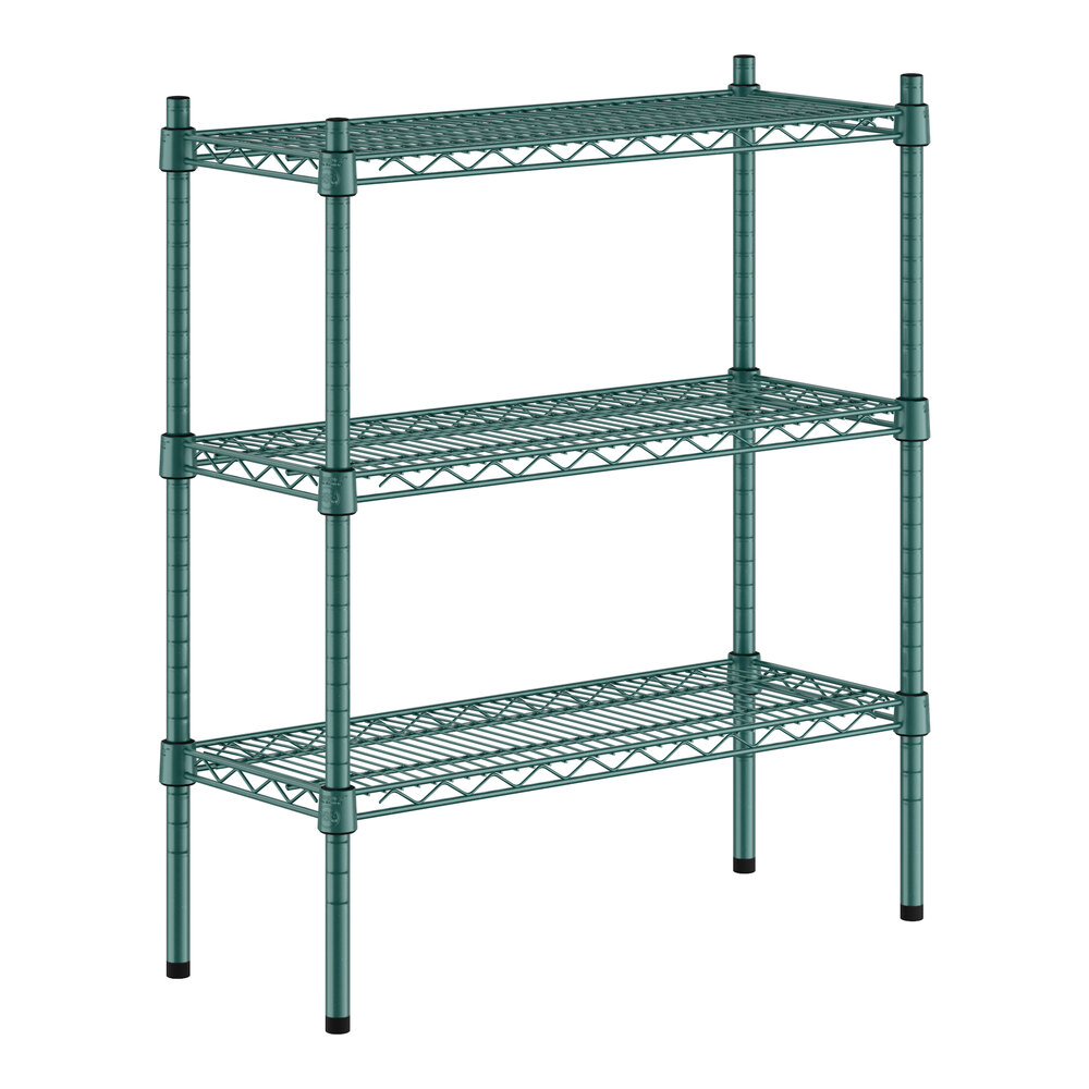 Regency 12" x 30" x 34" NSF Green Epoxy 3-Shelf Kit