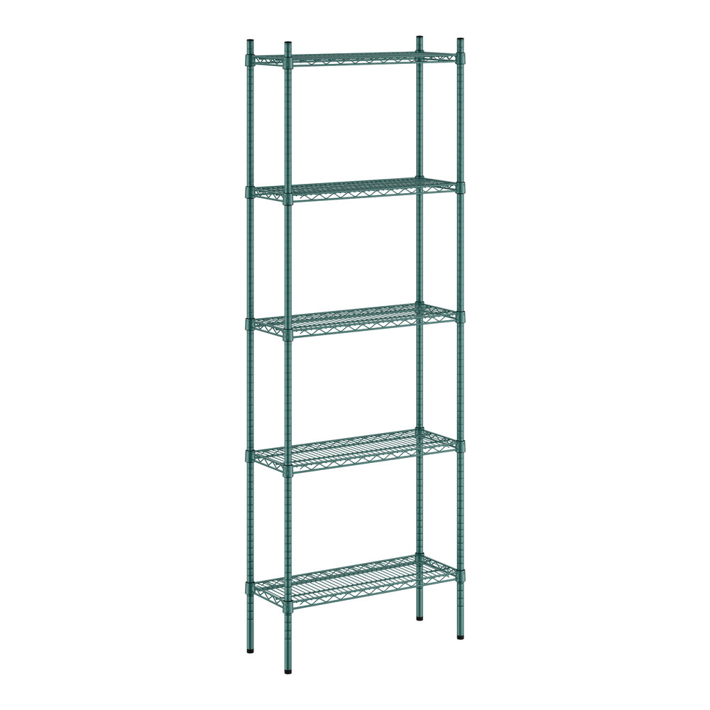 Regency 12" x 30" NSF Green Epoxy 5-Shelf Kit with 86" Posts