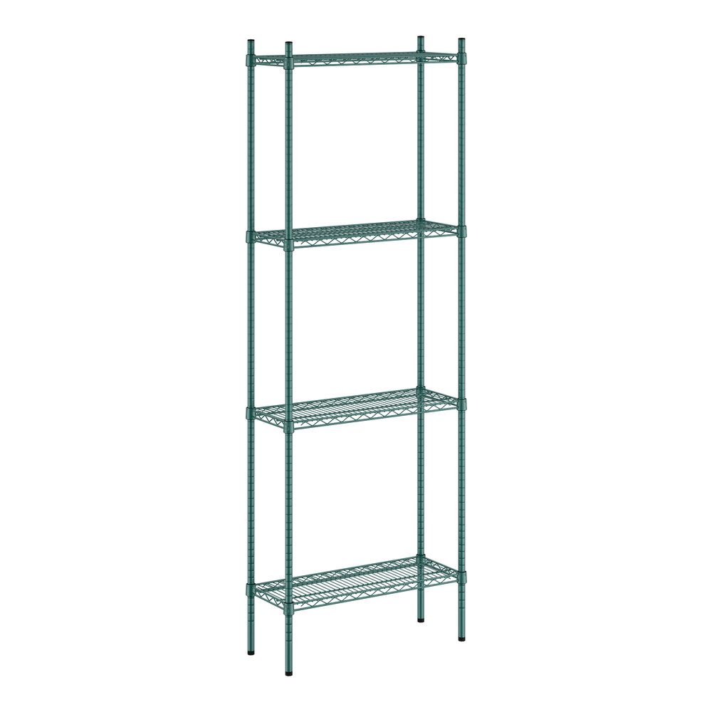 Regency 12" x 30" NSF Green Epoxy 4-Shelf Kit with 86" Posts