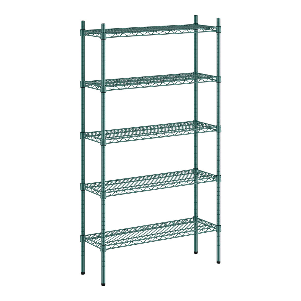 Regency 12" x 36" x 64" NSF Green Epoxy 5-Shelf Kit