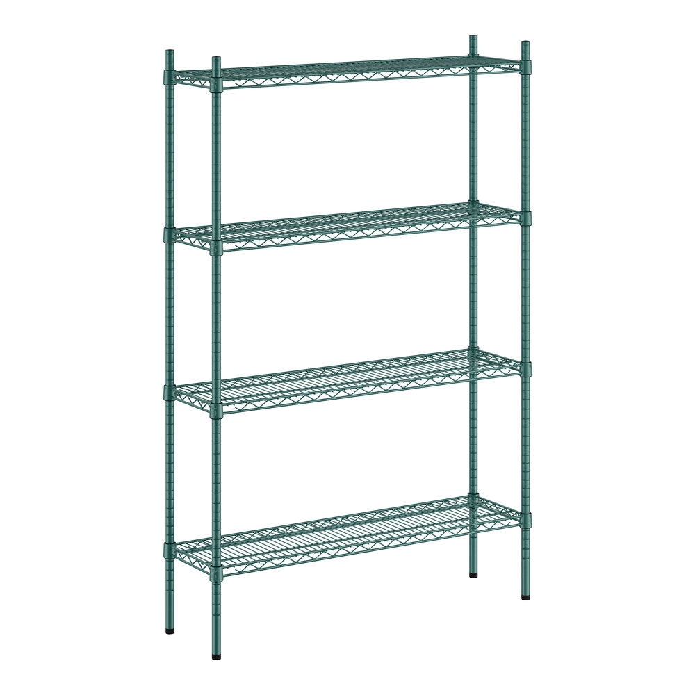 Regency 12" x 42" x 64" NSF Green Epoxy 4-Shelf Kit