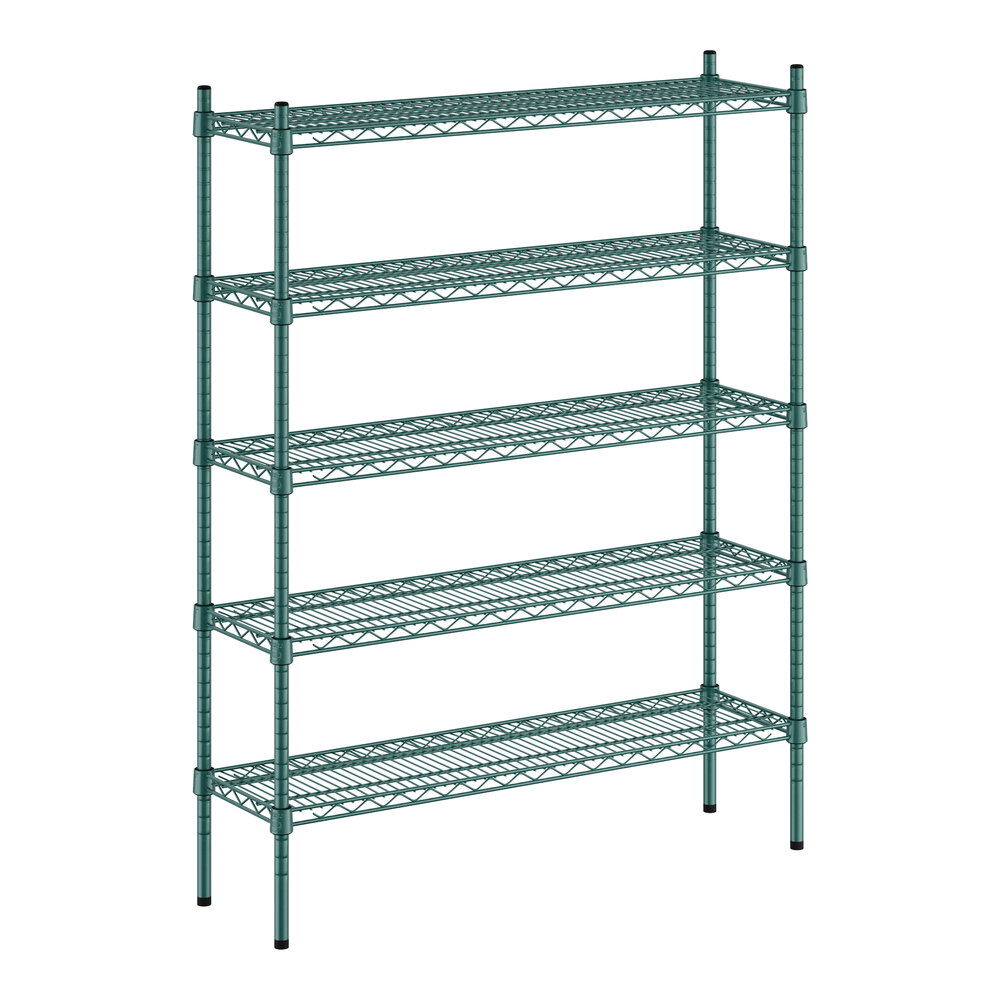 Regency 12" x 42" x 54" NSF Green Epoxy 5-Shelf Kit