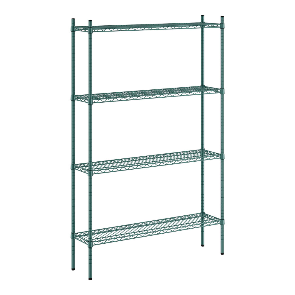 Regency 12" x 48" x 74" NSF Green Epoxy 4-Shelf Kit