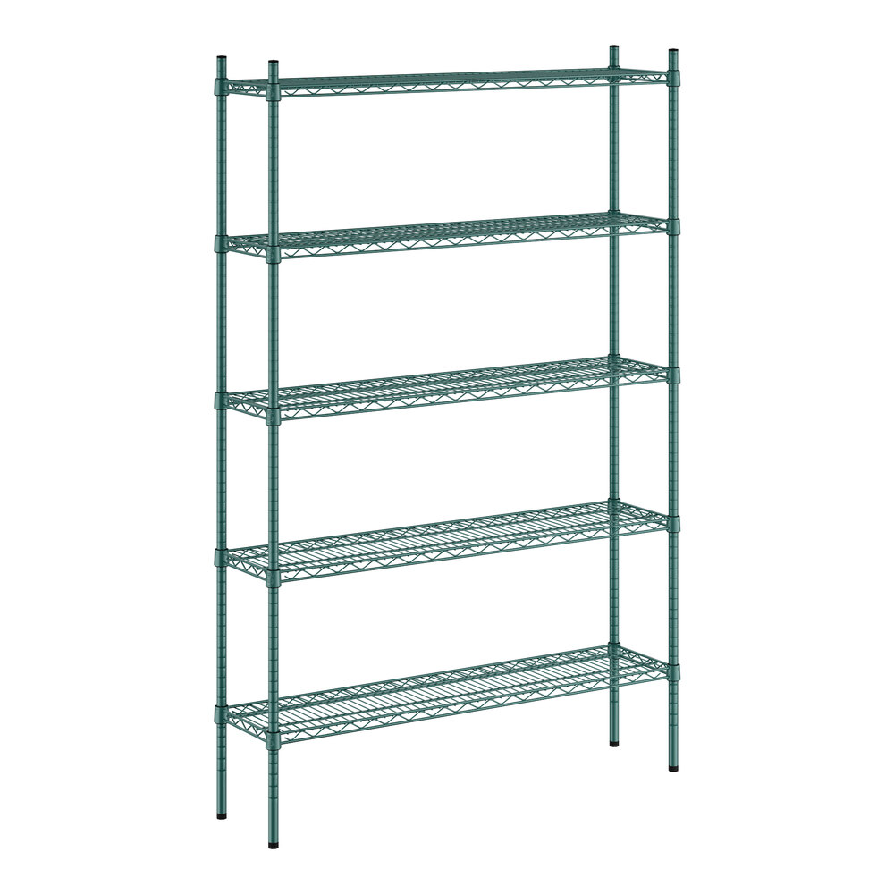 Regency 12" x 48" x 74" NSF Green Epoxy 5-Shelf Kit