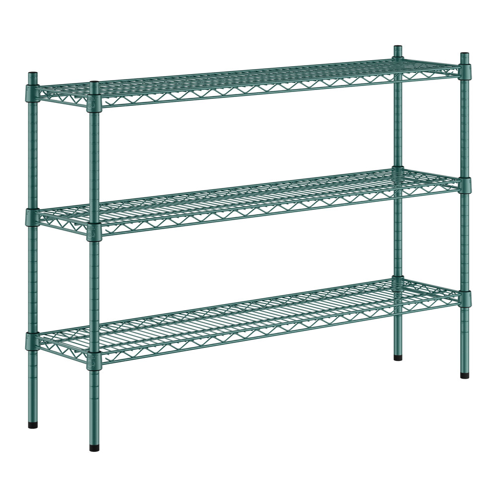 Regency 12" x 48" x 34" NSF Green Epoxy 3-Shelf Kit