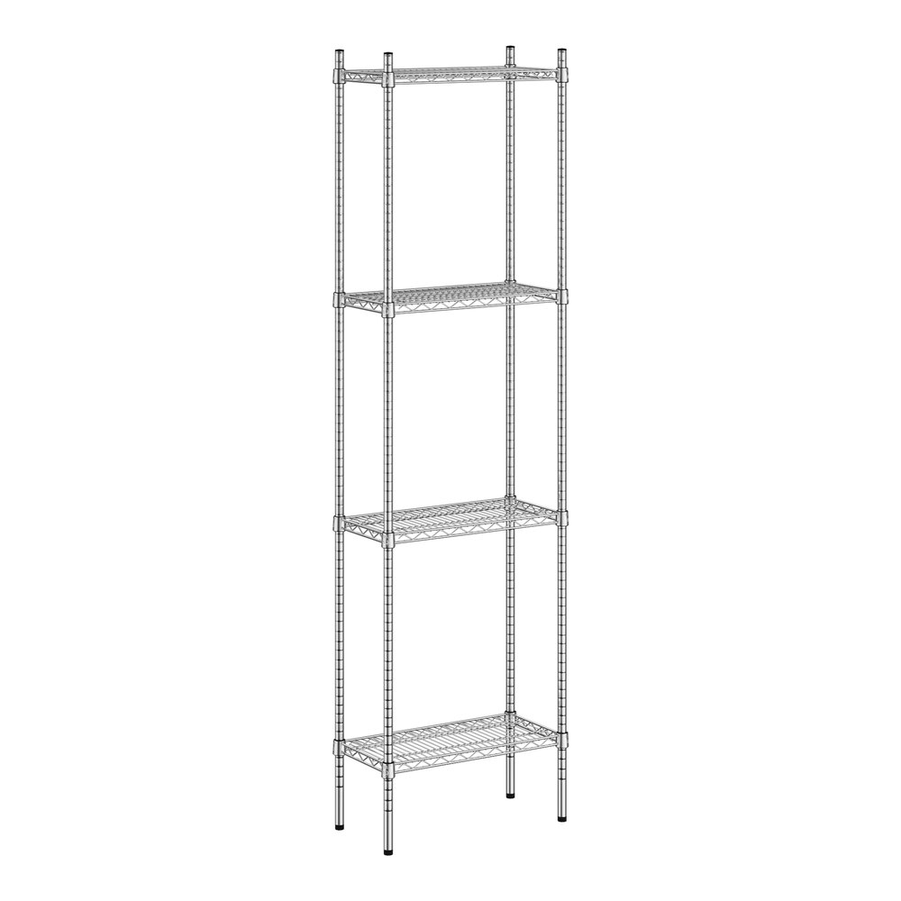 Regency 12" x 24" x 86" NSF Chrome Wire 4-Shelf Kit