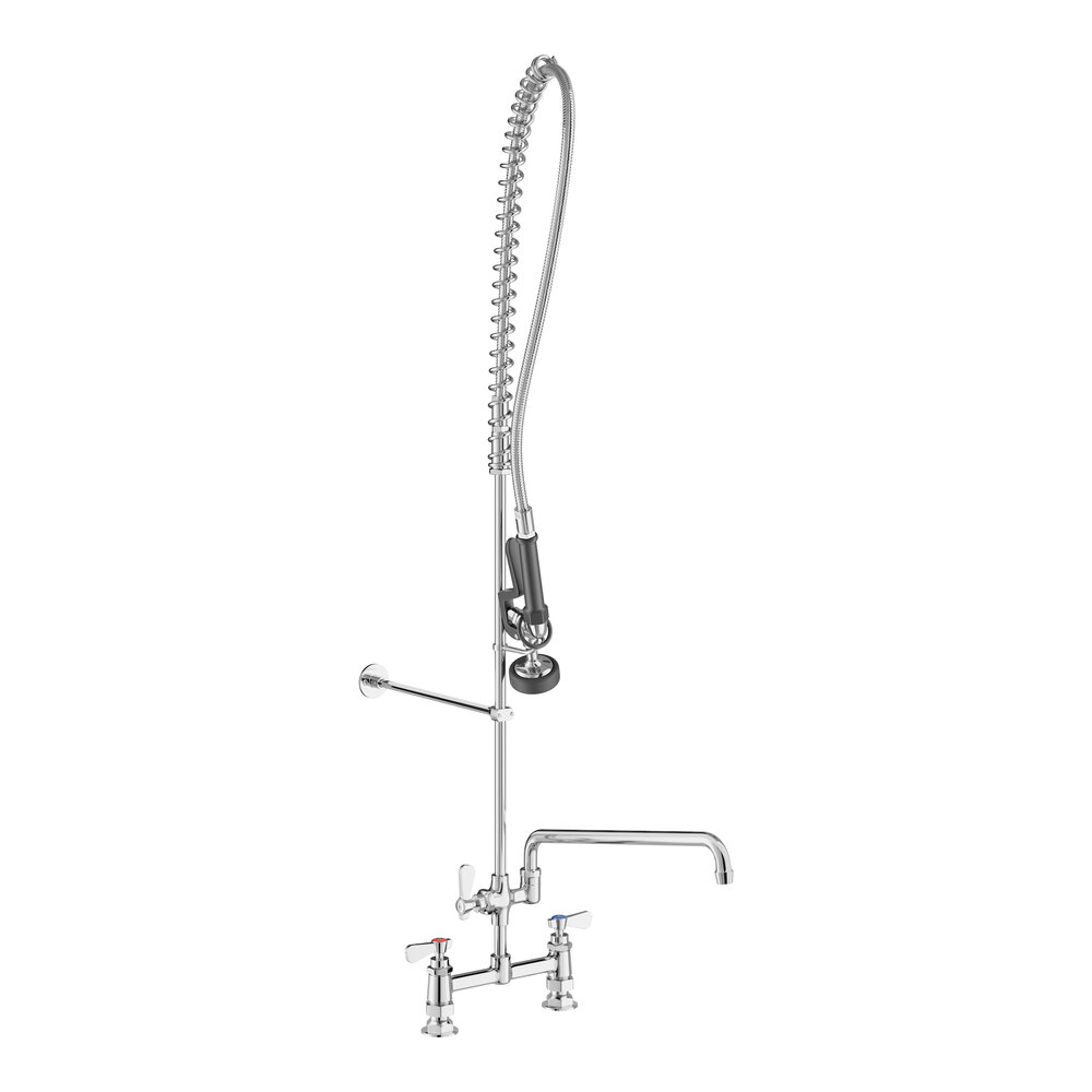 Regency 1.15 GPM Deck-Mounted Pre-Rinse Faucet with 8" Centers and 16" Add-On Faucet