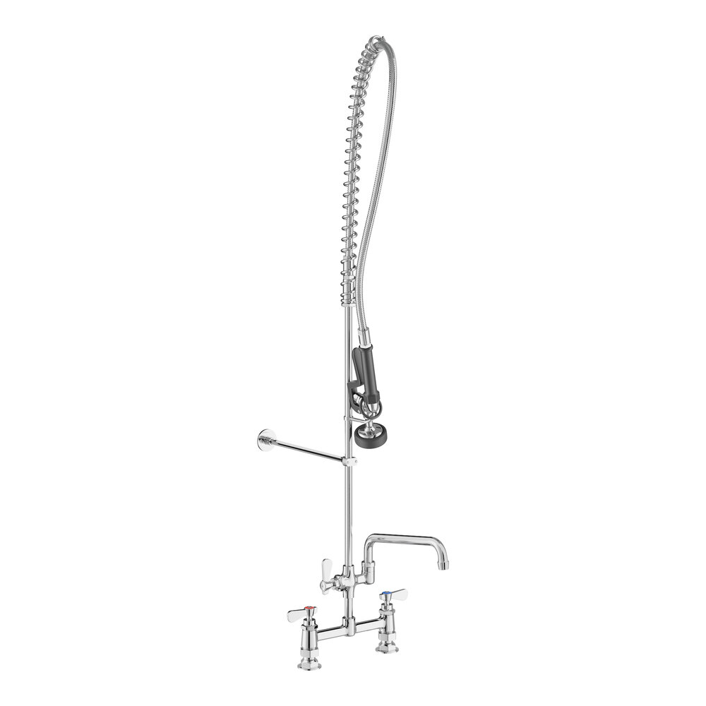 Regency 1.15 GPM Deck-Mounted Pre-Rinse Faucet with 8" Centers and 10" Add-On Faucet