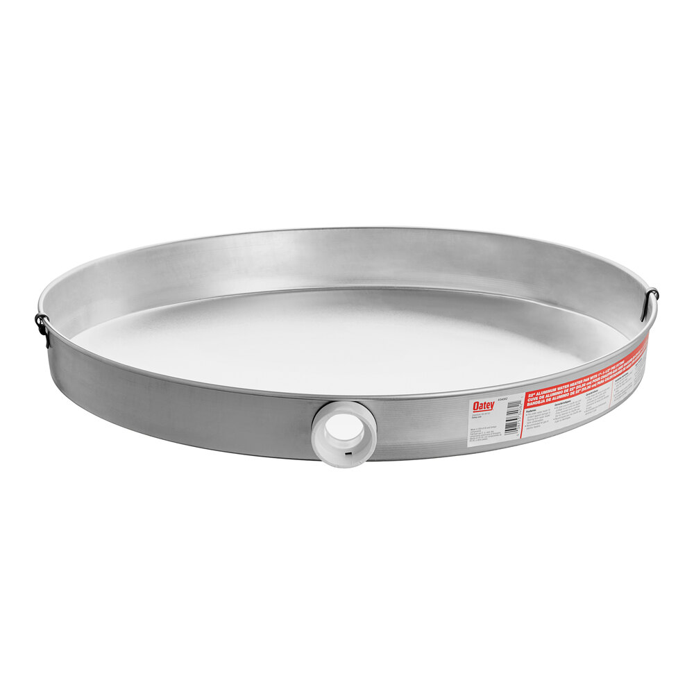 Oatey 34082 22" Aluminum Water Heater Pan with 1 1/2" PVC Adapter