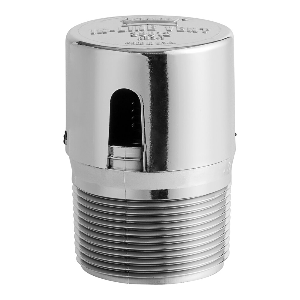 Oatey 39000 Chrome ABS In-Line Air Admittance Vent with 1 1/2" NPT Connection