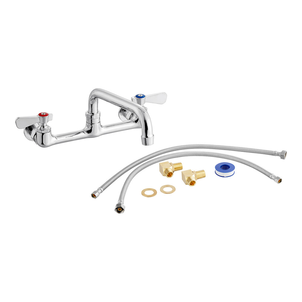 Regency Wall Mount Faucet with 8" Swing Spout, 8" Centers, and Install Kit