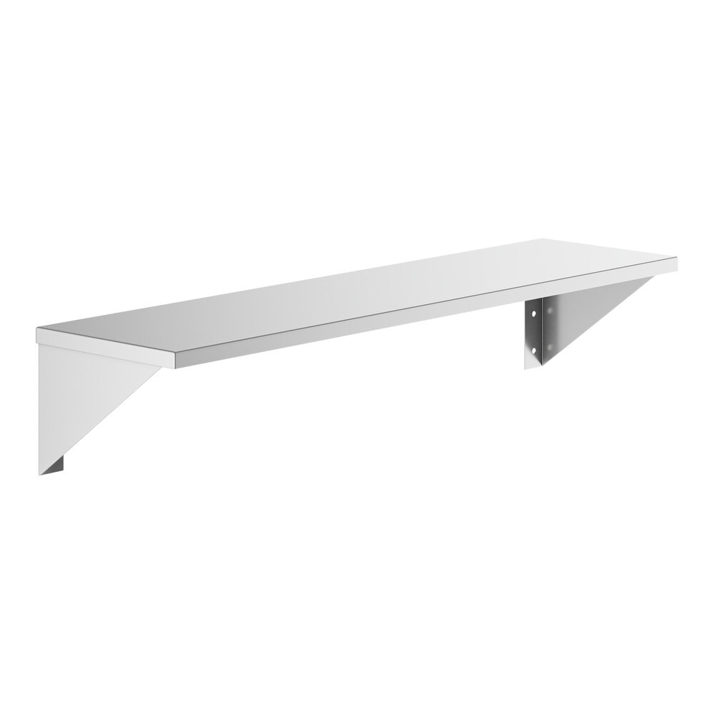 Lavex 6" x 24" Stainless Steel Wall-Mount Shelf