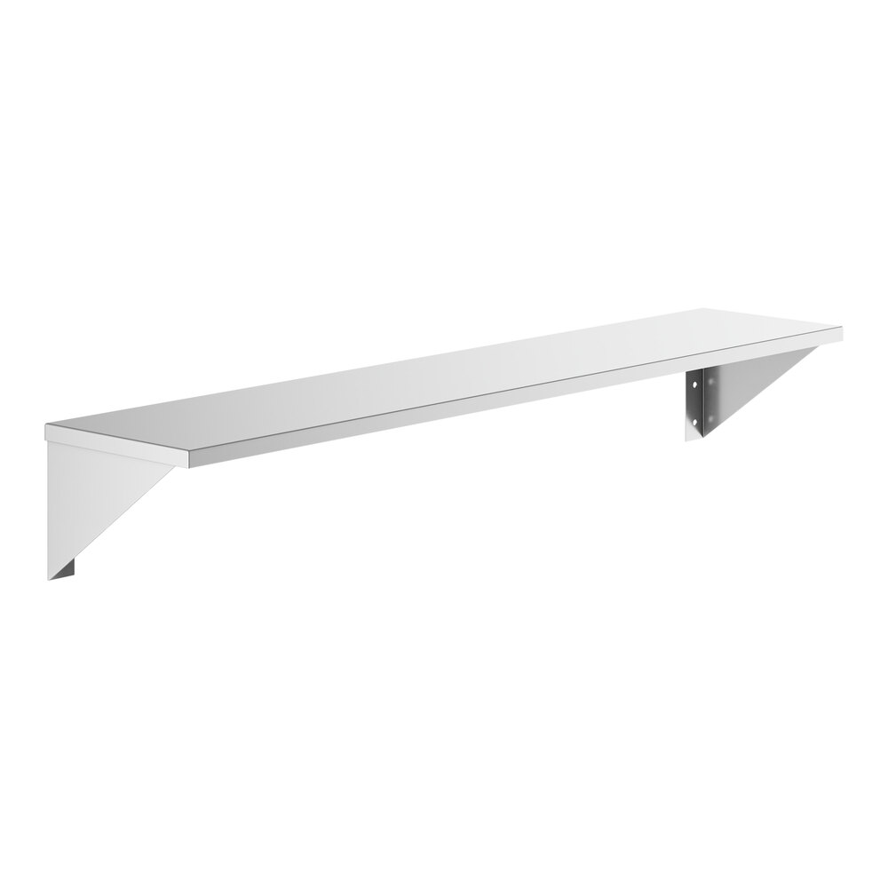 Lavex 6" x 30" Stainless Steel Wall-Mount Shelf