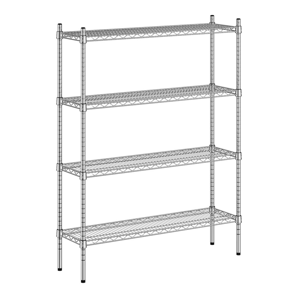 Regency 12" x 42" x 54" NSF Chrome 4-Shelf Kit