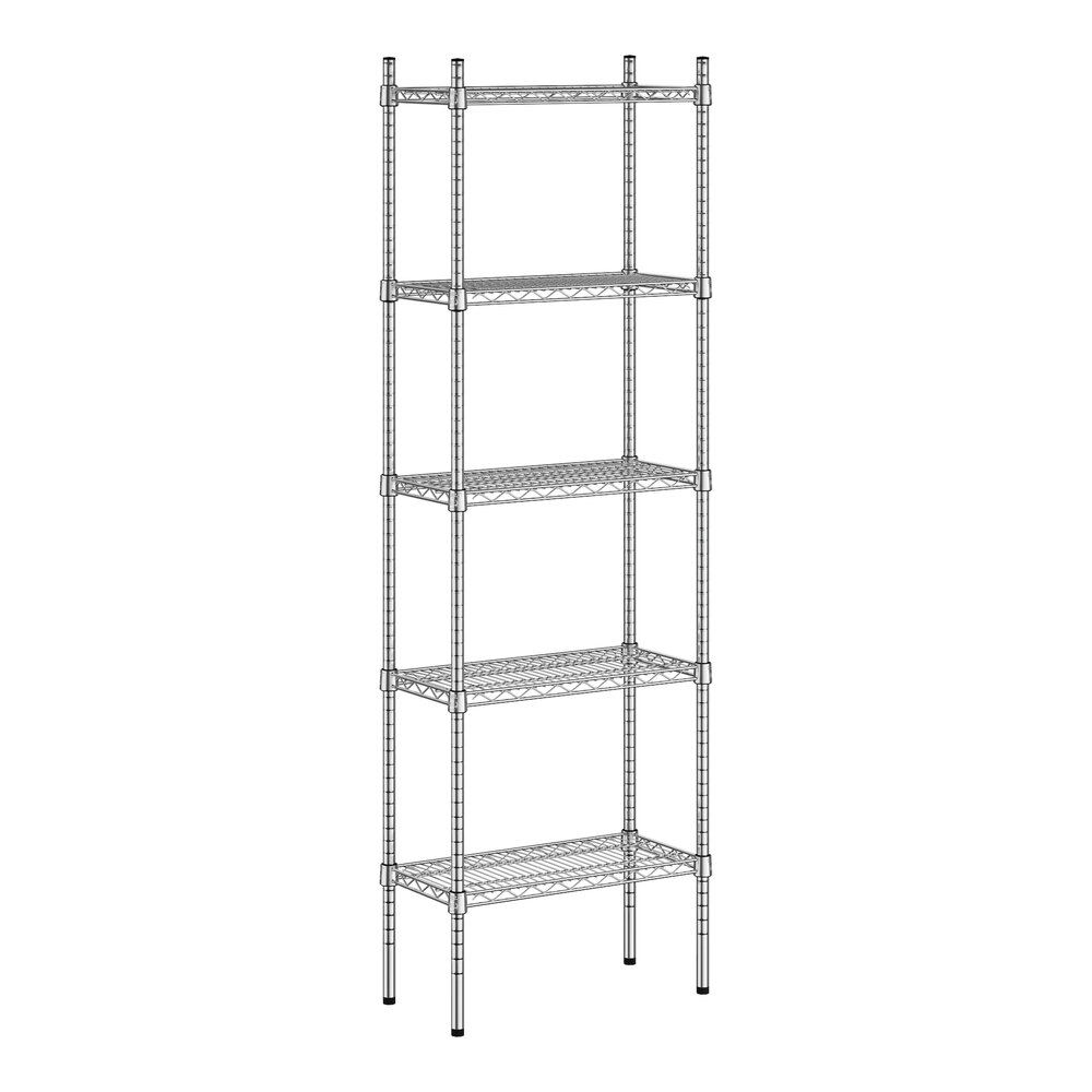 Regency 12" x 24" x 74" NSF Chrome Wire 5-Shelf Kit