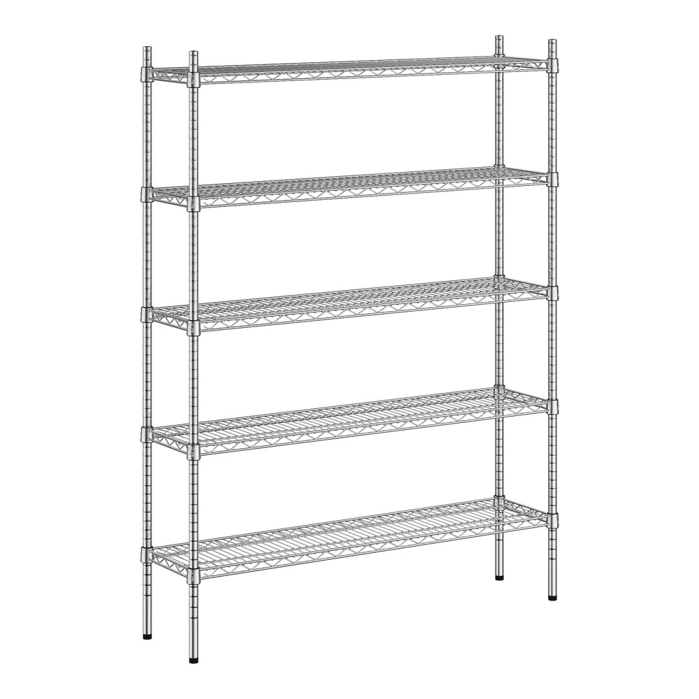 Regency 12" x 48" x 64" NSF Chrome 5-Shelf Kit