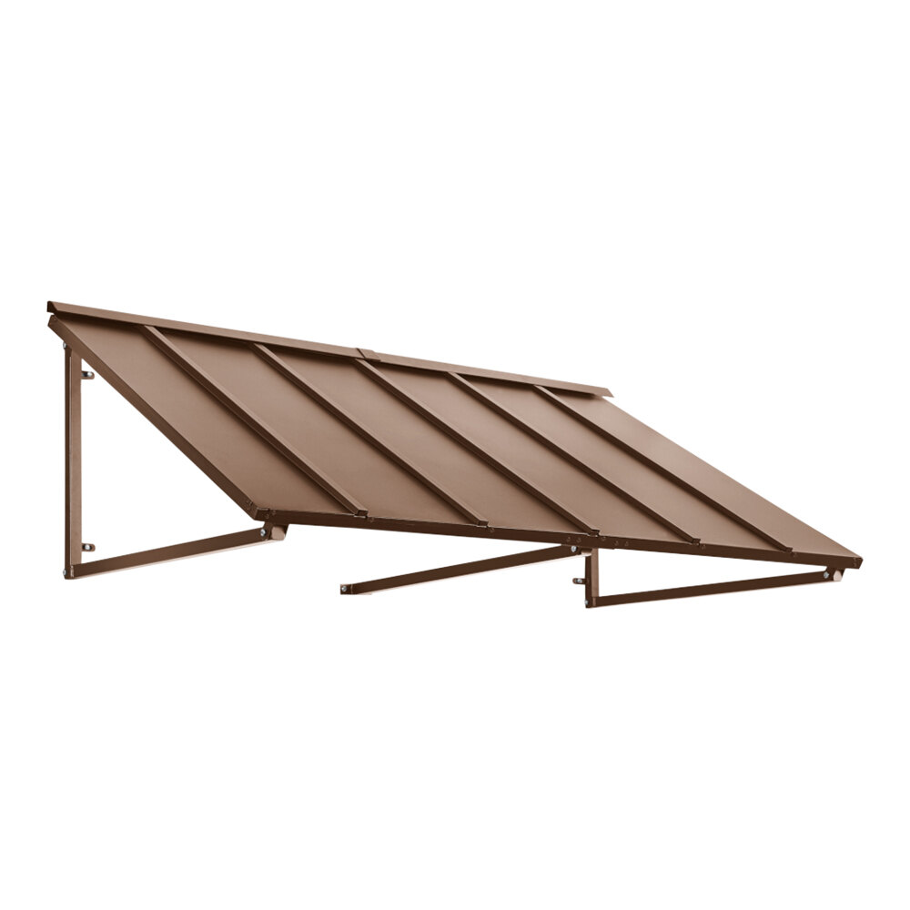 Awntech Houstonian 8' x 3' Copper Heavy-Duty Metal Standing Seam Awning