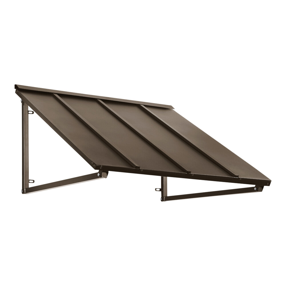 Awntech Houstonian 4' x 3' Bronze Heavy-Duty Metal Standing Seam Awning