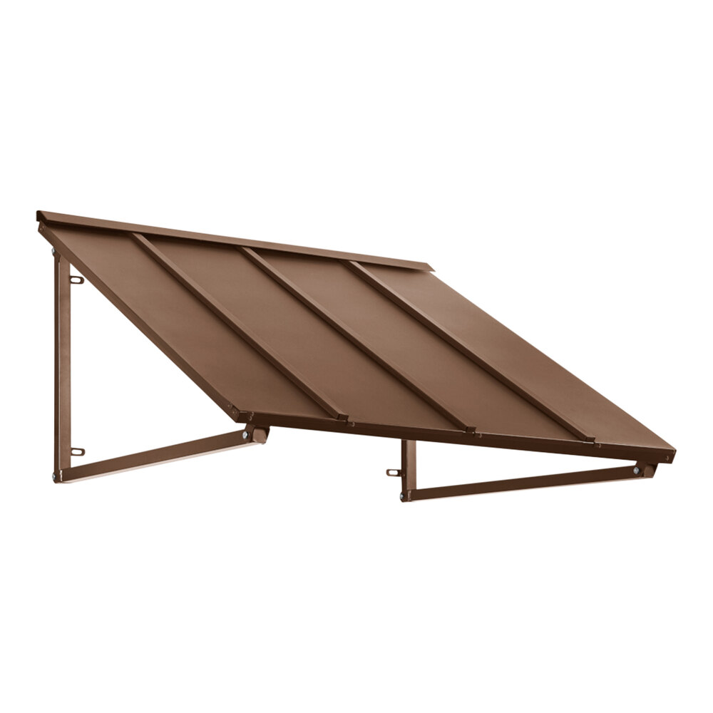 Awntech Houstonian 4' x 2' Copper Heavy-Duty Metal Standing Seam Awning