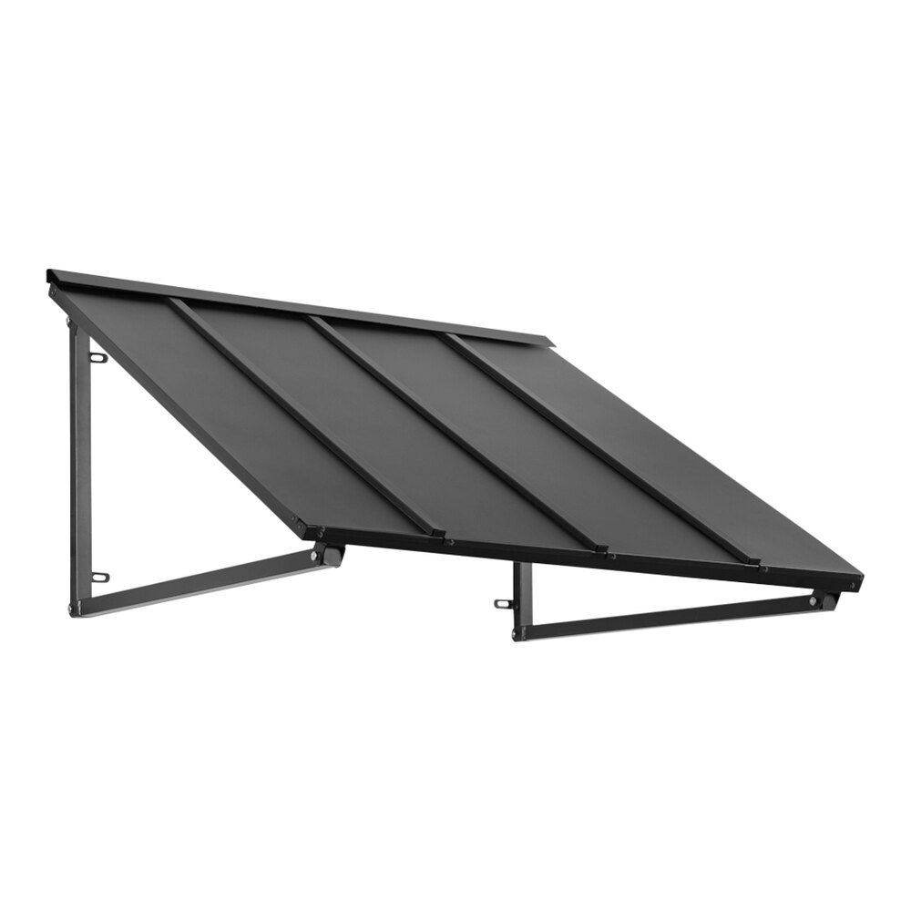 Awntech Houstonian 3' x 2' Black Heavy-Duty Metal Standing Seam Awning