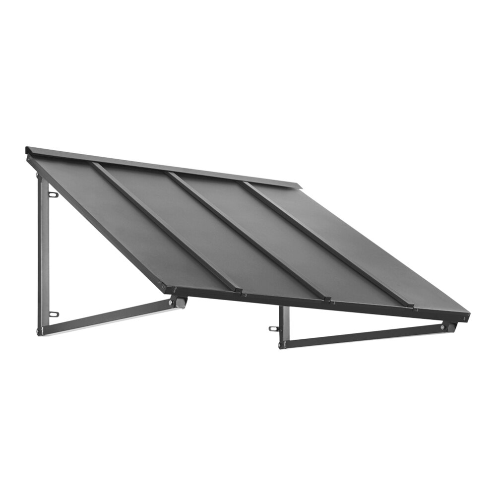 Awntech Houstonian 3' x 2' Pewter Heavy-Duty Metal Standing Seam Awning