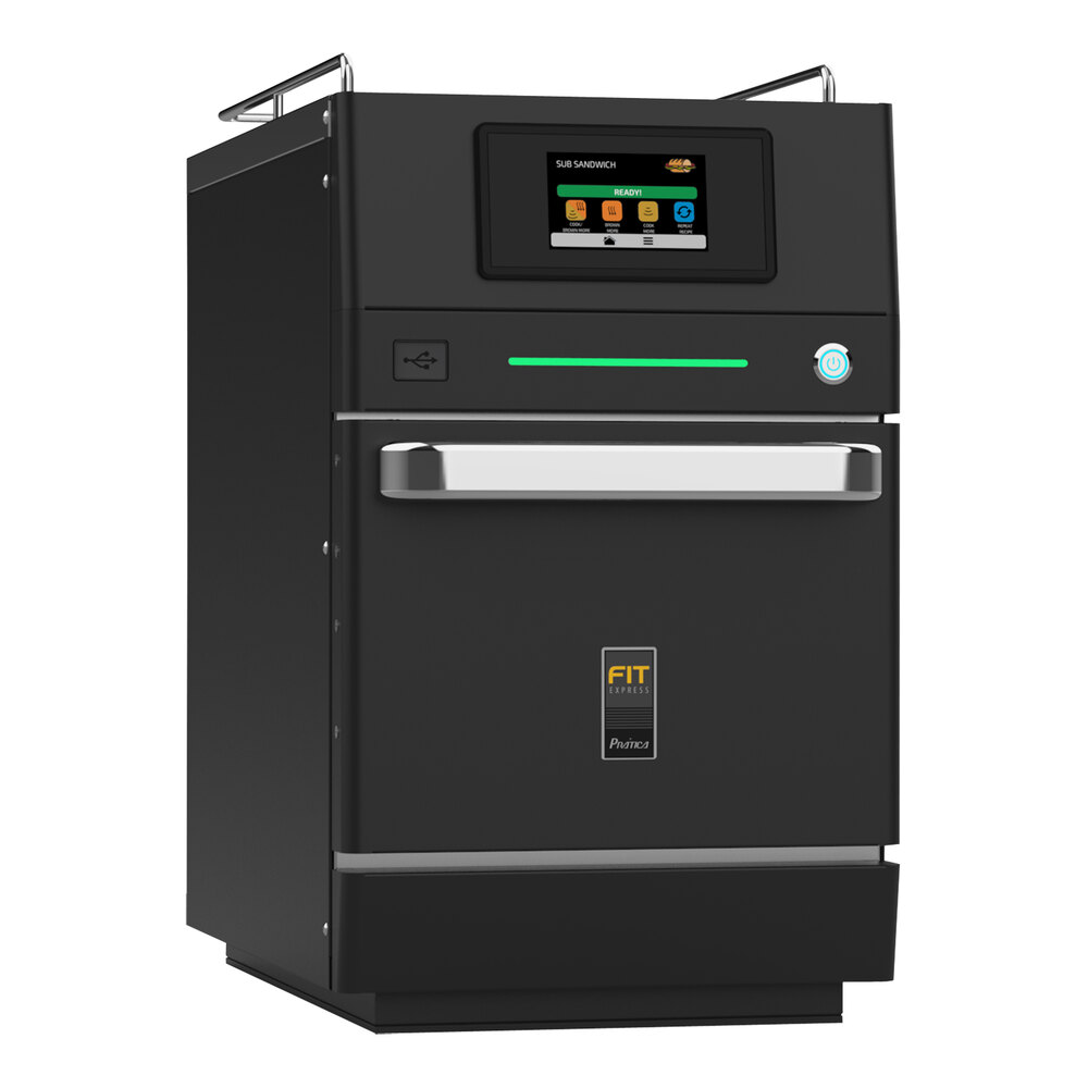 Pratica FIT-101-1-BL Fit Express Electric Ventless Black Stainless Steel High-Speed Oven - 208/240V, 1 Phase