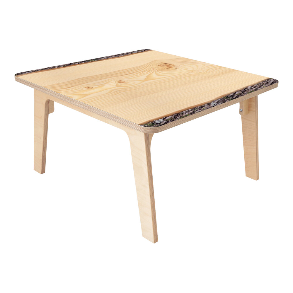 Whitney Brothers Nature View 35" x 35" x 20" Square Live Edge Wood Table