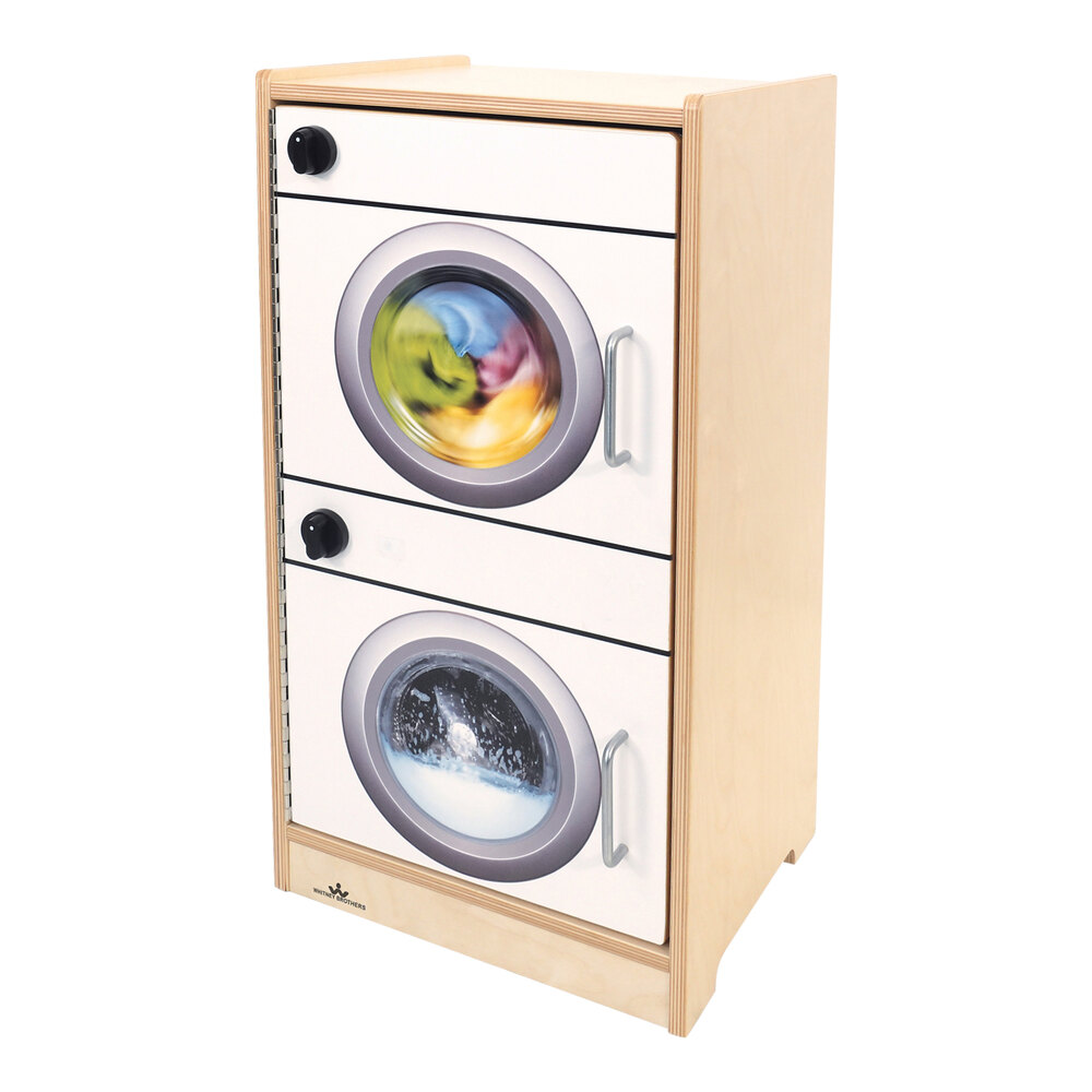 Whitney Brothers Let's Play 14 3/4" x 12 1/2" x 29 1/2" White Toddler Washer / Dryer