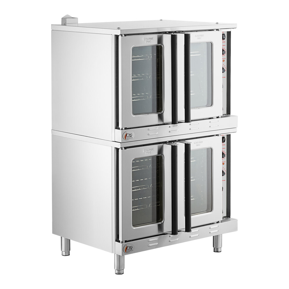Cooking Performance Group FEC-200-DDDK Deep Depth Double Deck Full Size Electric Convection Oven - 240V, 1 / 3 Phase, 11.9 kW