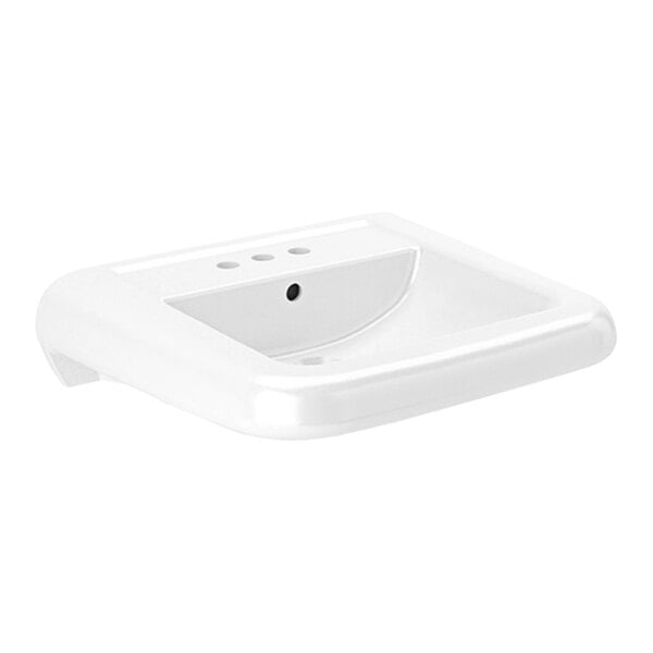 Sloan 3873065 Vitreous China Wall Mounted Ledgeback TAS Compliant Lavatory with 4" Centerset