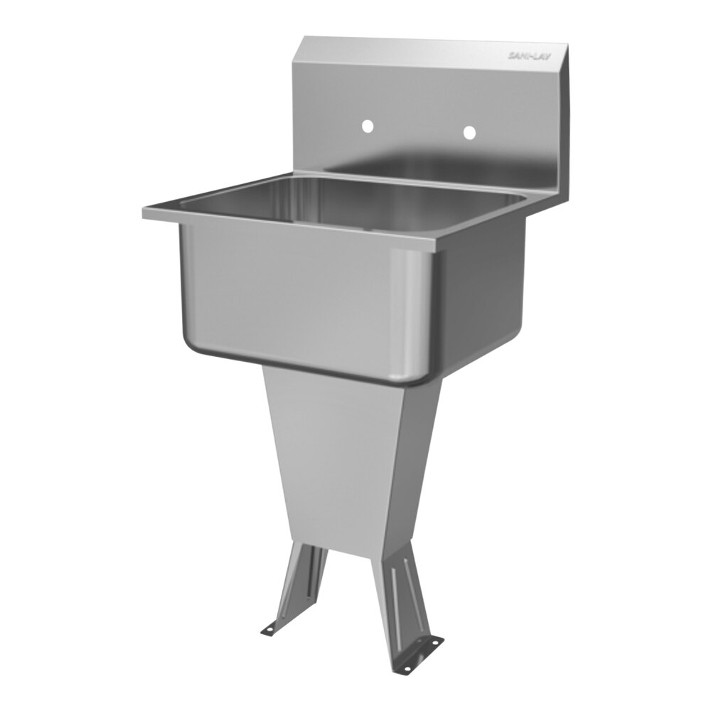Sani-Lav 5218 21" x 20" Floor-Mounted Hand Sink with 8" Centers
