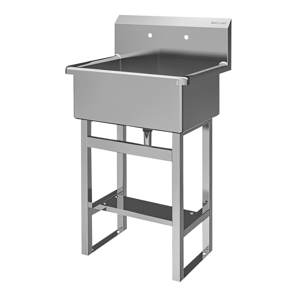 Sani-Lav 531F8 25" x 20" Floor-Mounted Scrub Sink with 8" Centers