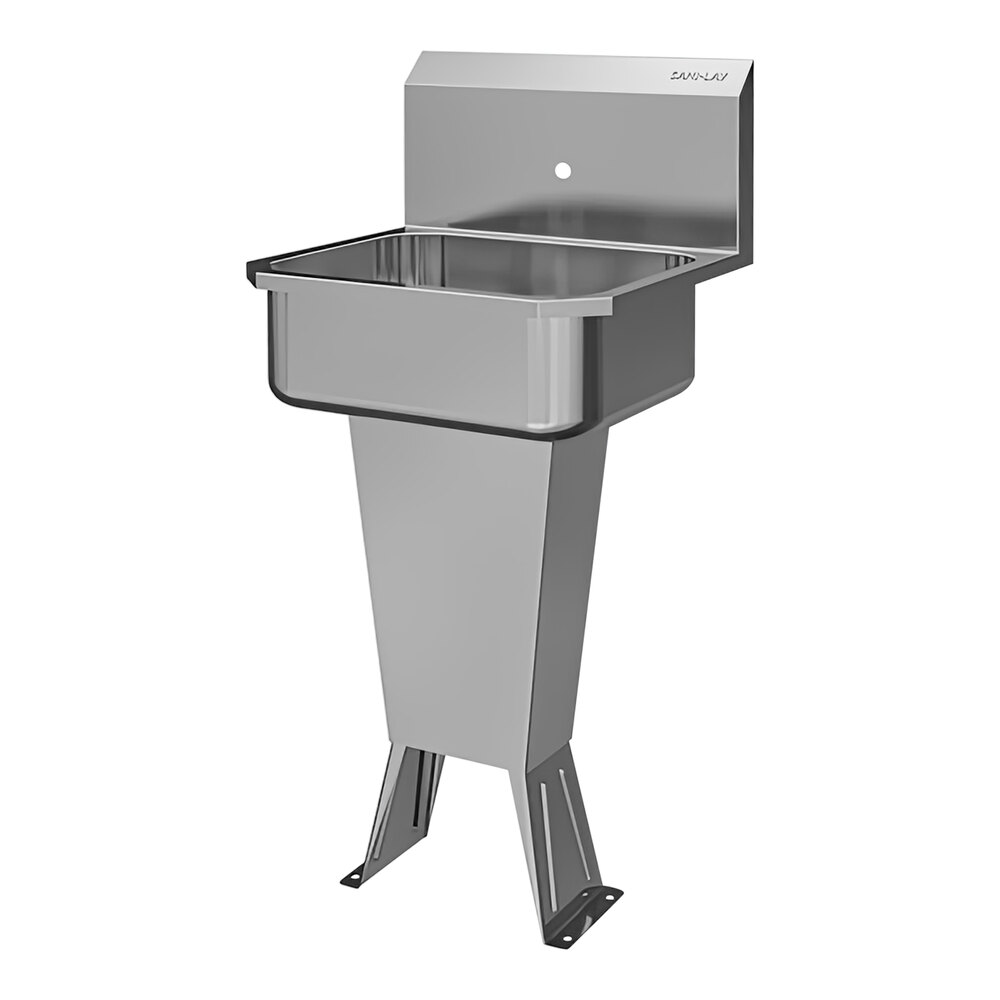 Sani-Lav 5010 19" x 18" Floor-Mounted Hand Sink with Single Faucet Hole