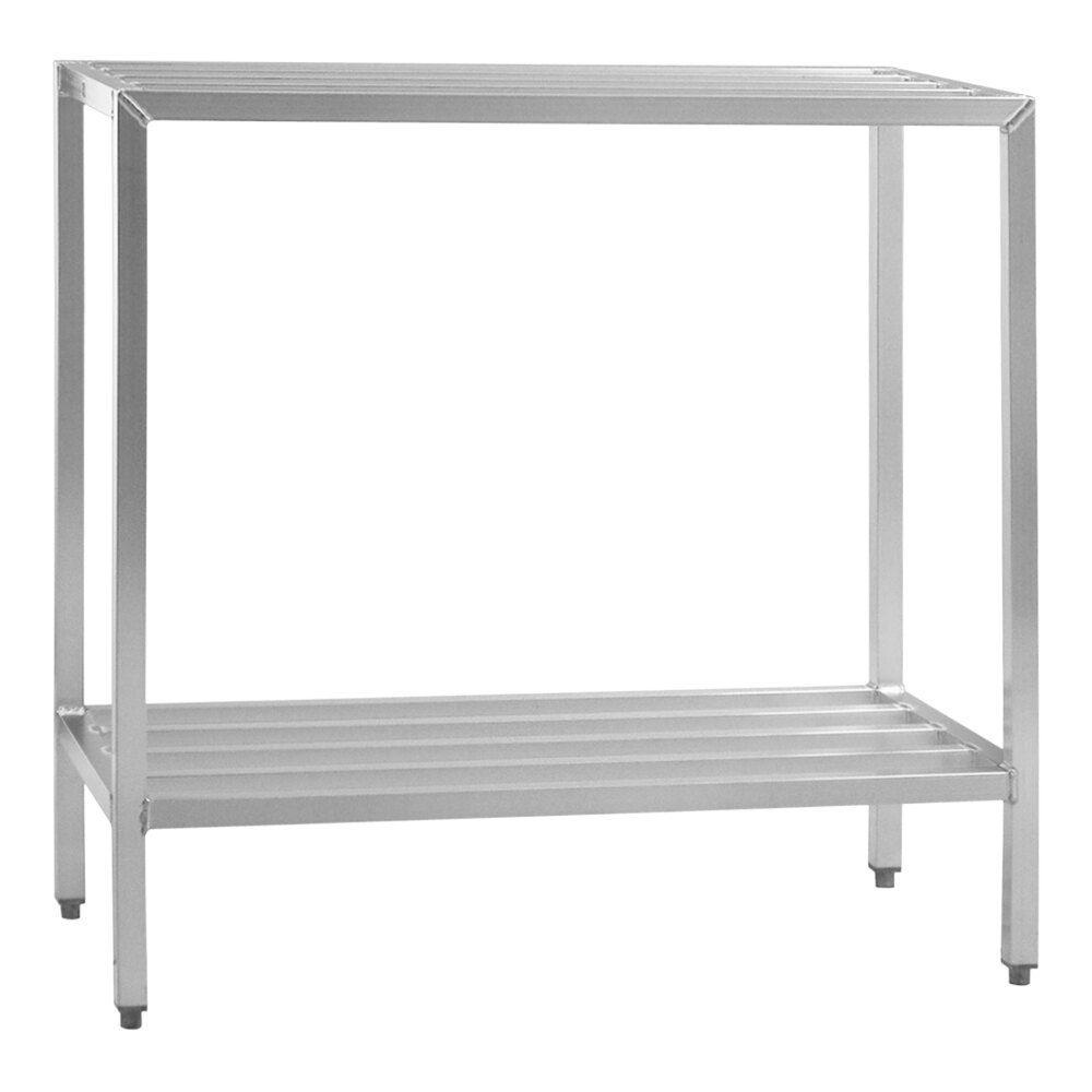 New Age 48" x 24" x 48" 2-Shelf Heavy-Duty Aluminum Shelving Rack 1026