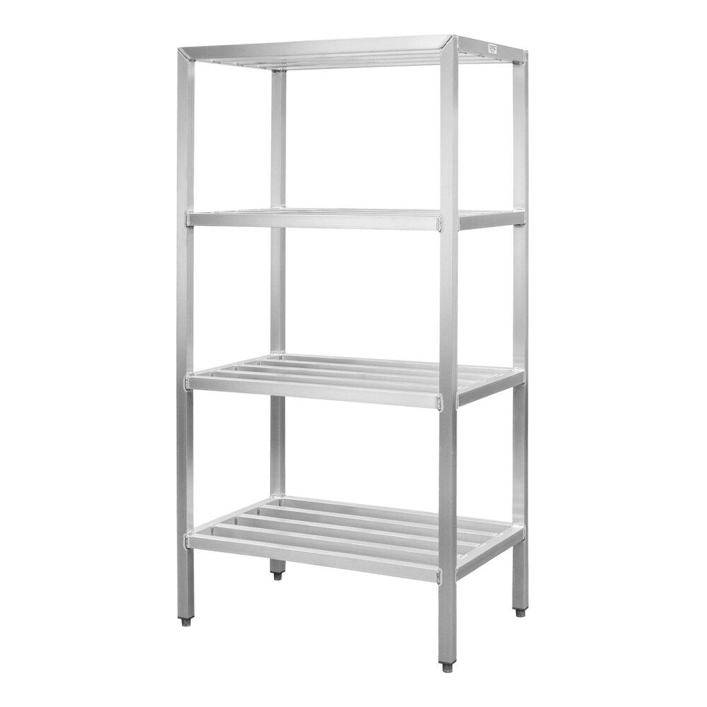 New Age 36" x 24" x 72" 4-Shelf Heavy-Duty Aluminum Shelving Rack 1065