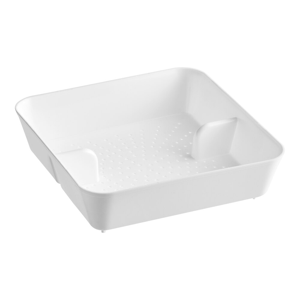 8 1/2" x 8 1/2" x 2 1/2" Plastic Floor Drain Strainer with 1/8" Holes