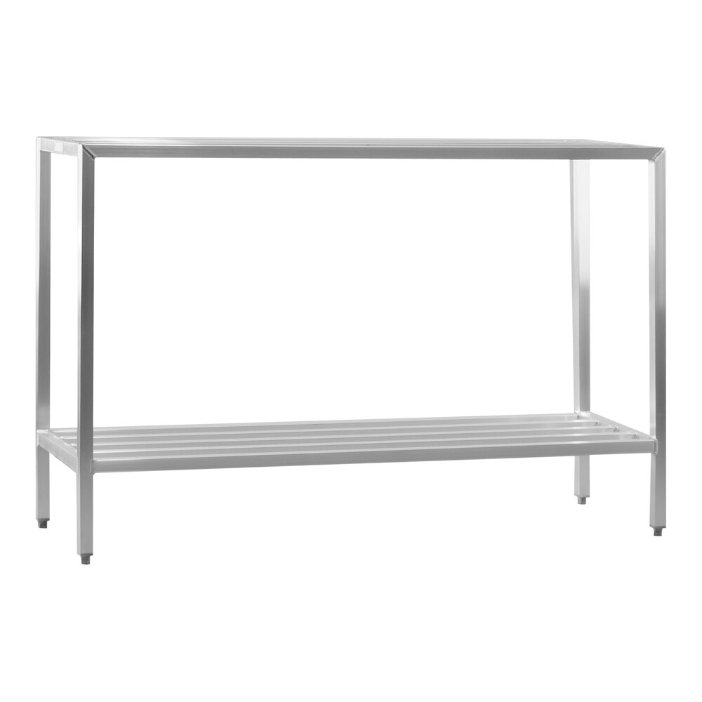 New Age 72" x 24" x 48" 2-Shelf Heavy-Duty Aluminum Shelving Rack 1028