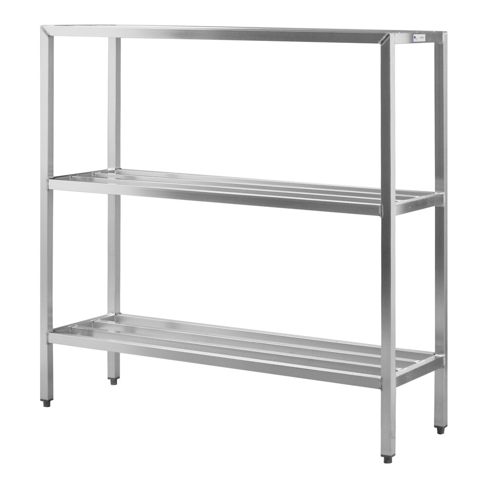 New Age 60" x 20" x 60" 3-Shelf Heavy-Duty Aluminum Shelving Rack 1043