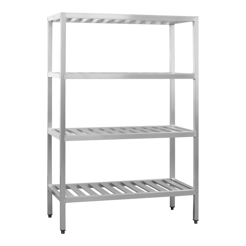 New Age 36" x 20" x 72" 4-Shelf Aluminum T-Bar Shelving Rack 1061TB