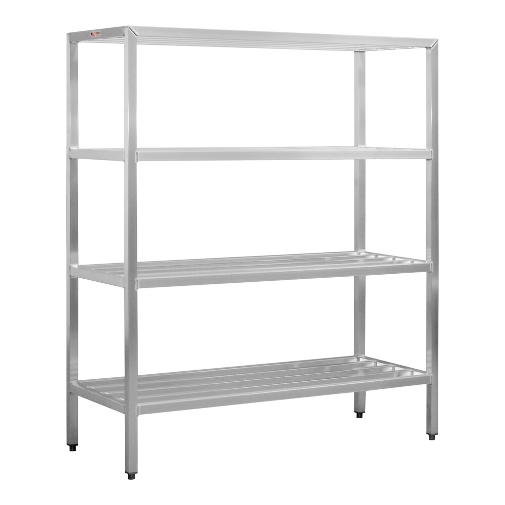 New Age 48" x 24" x 72" 4-Shelf Heavy-Duty Aluminum Shelving Rack 1066