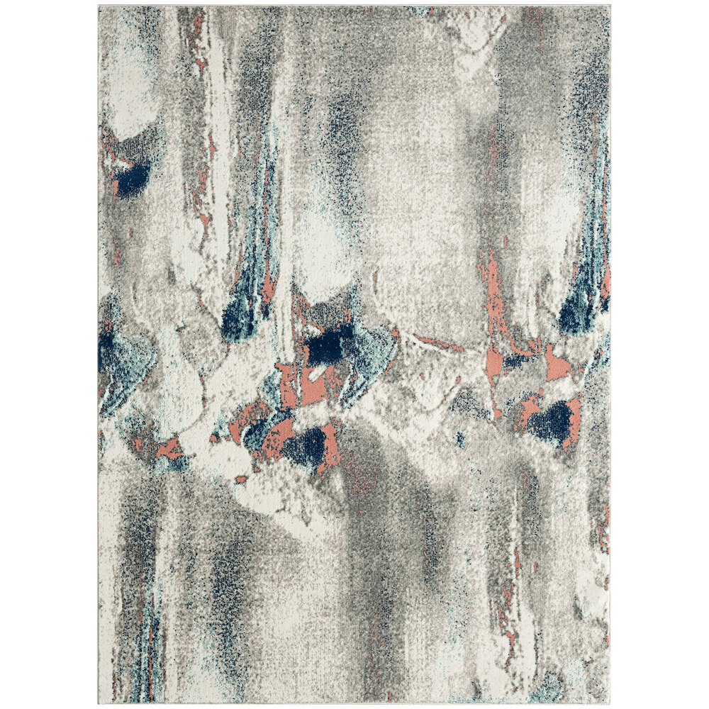 Abani Arto Collection 7' 9" x 10' 2" Gray Abstract Paint Strokes Area Rug