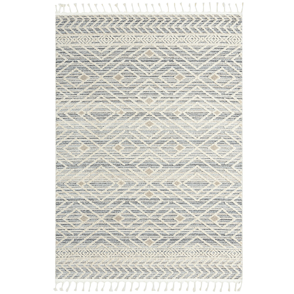 Abani Cabo Collection 5' 3" x 7' 6" Beige / Gray Farmhouse Geometric Diamond Area Rug